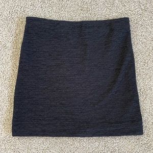 Black textured Mini Skirt